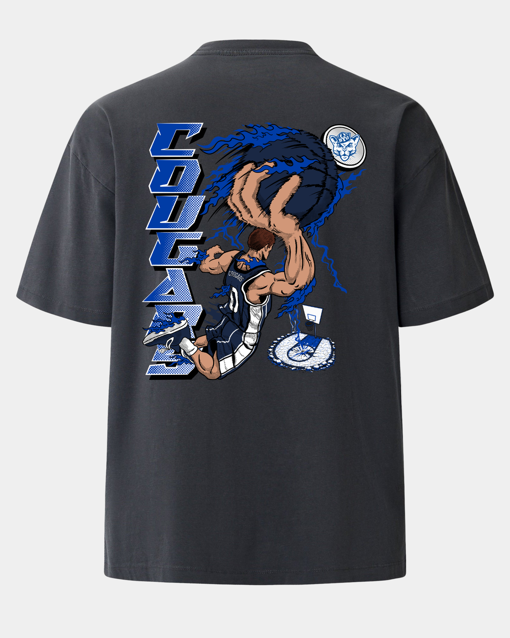 BYU Slam Dunk Faze Heavyweight Tee Charcoal