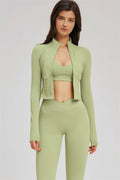 The Sizzle Zip Jacket Sports Bra Leggings 3-Piece Set