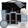 Bath Body Care Spa Gift Basket Sets for Men - 8 Pcs Luxury Bath Set Skin Care Kit Valentine'S Day Birthday Gifts for Him