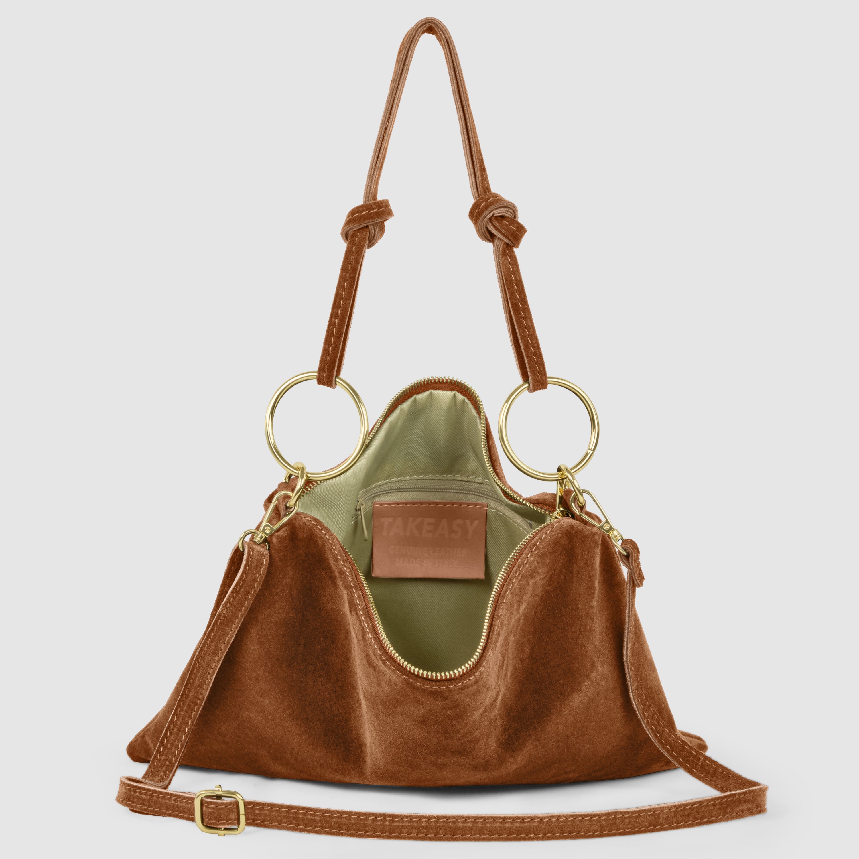 Italian Genuine Suede Shoulder Bag | Modena