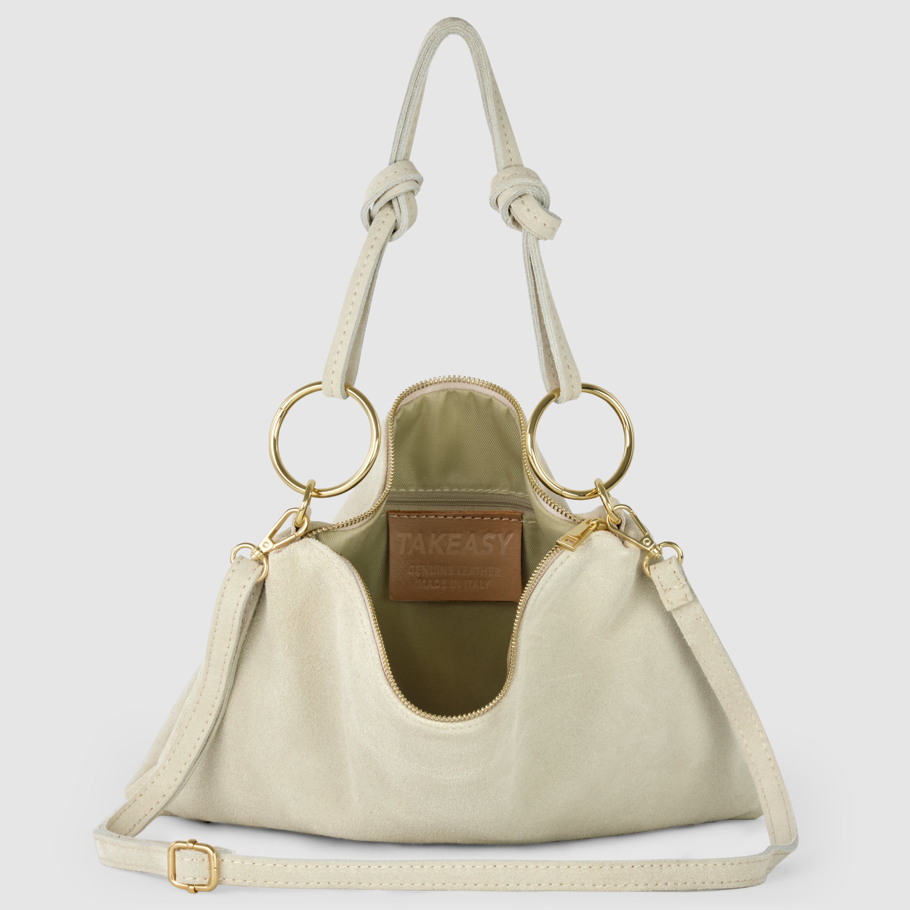 Italian Genuine Suede Shoulder Bag | Modena
